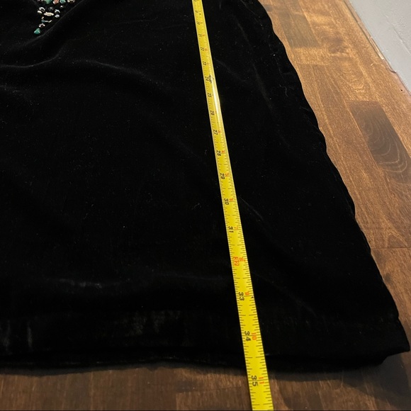 Sold Ecote Jasmina Velvet Embellished Mini Shift Dress - Picture 6 of 11
